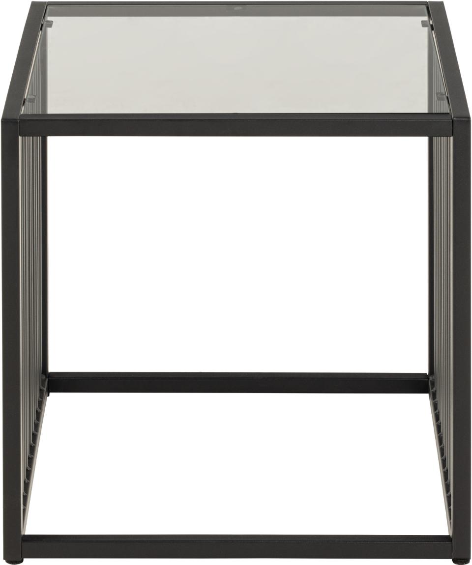 Strington Quadrat dohányzóasztal, füstüveg, 40x40x40 cm