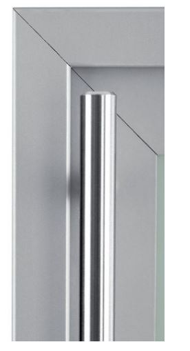 Arvid OMA606 60-as Alumínium színű konyhai felső szekrény matt üveggel