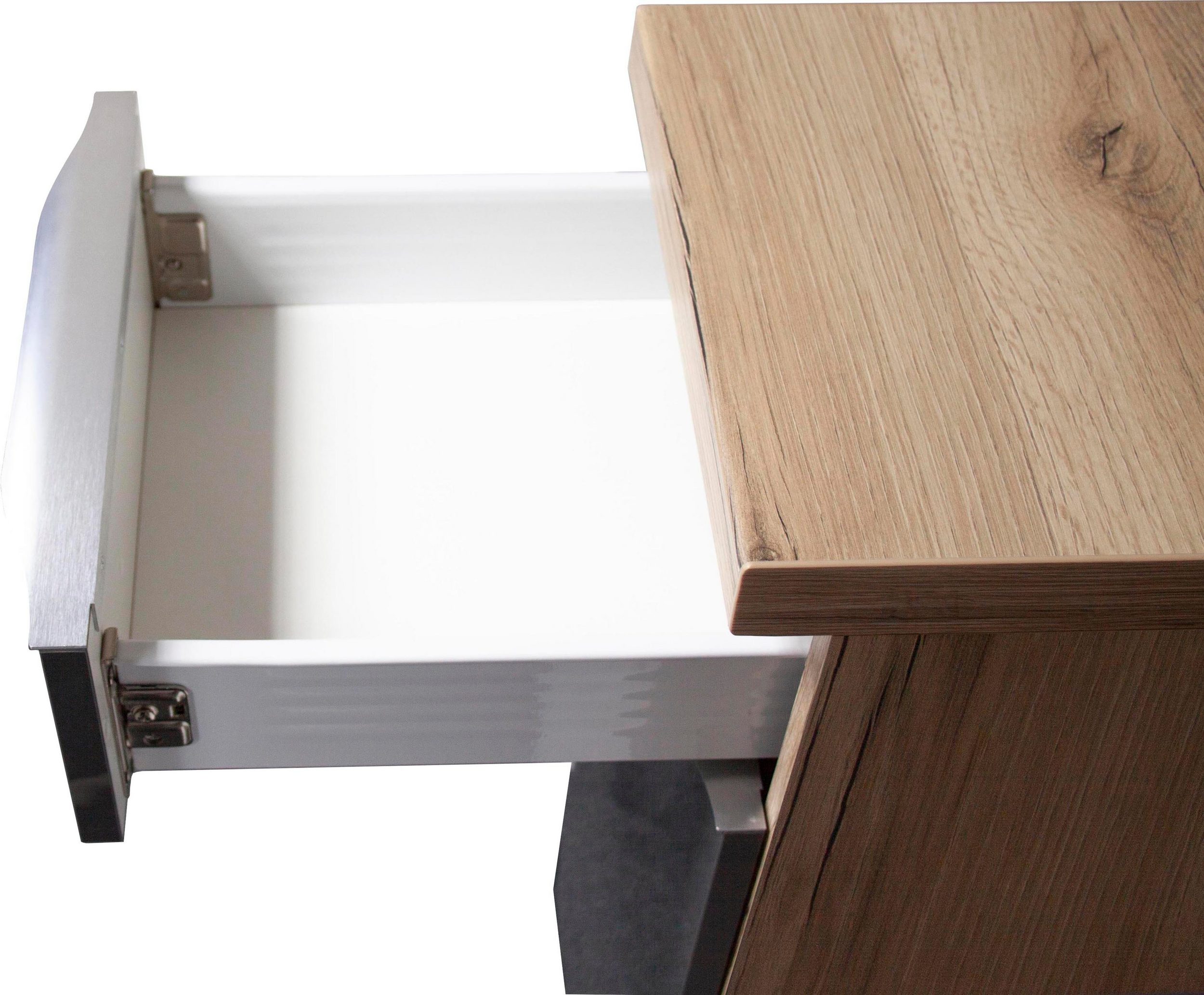 Young Concept Linus 210 konyhabútor magasfényű antracit front/ vadtölgy korpusz