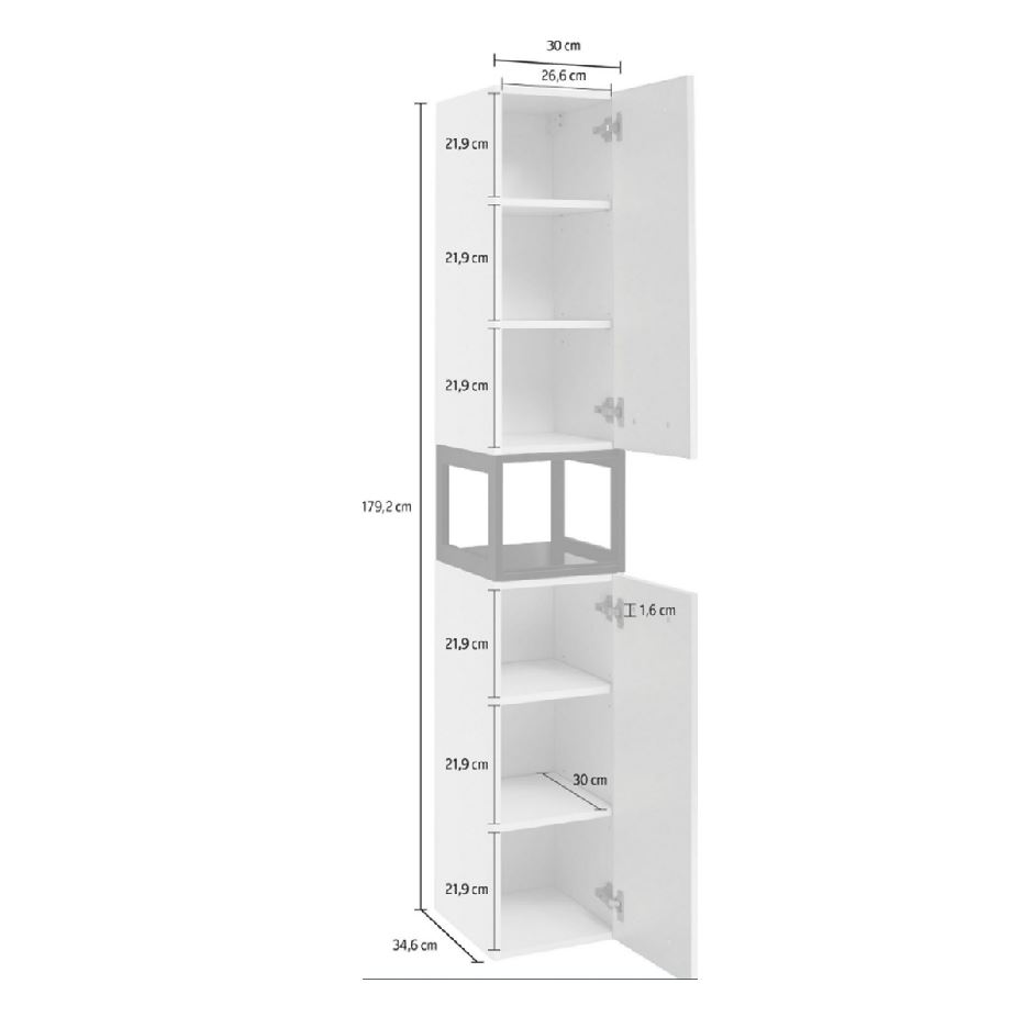 Young Concept Basic fürdőszoba bútor HTGT30+ magas szekrény"k"