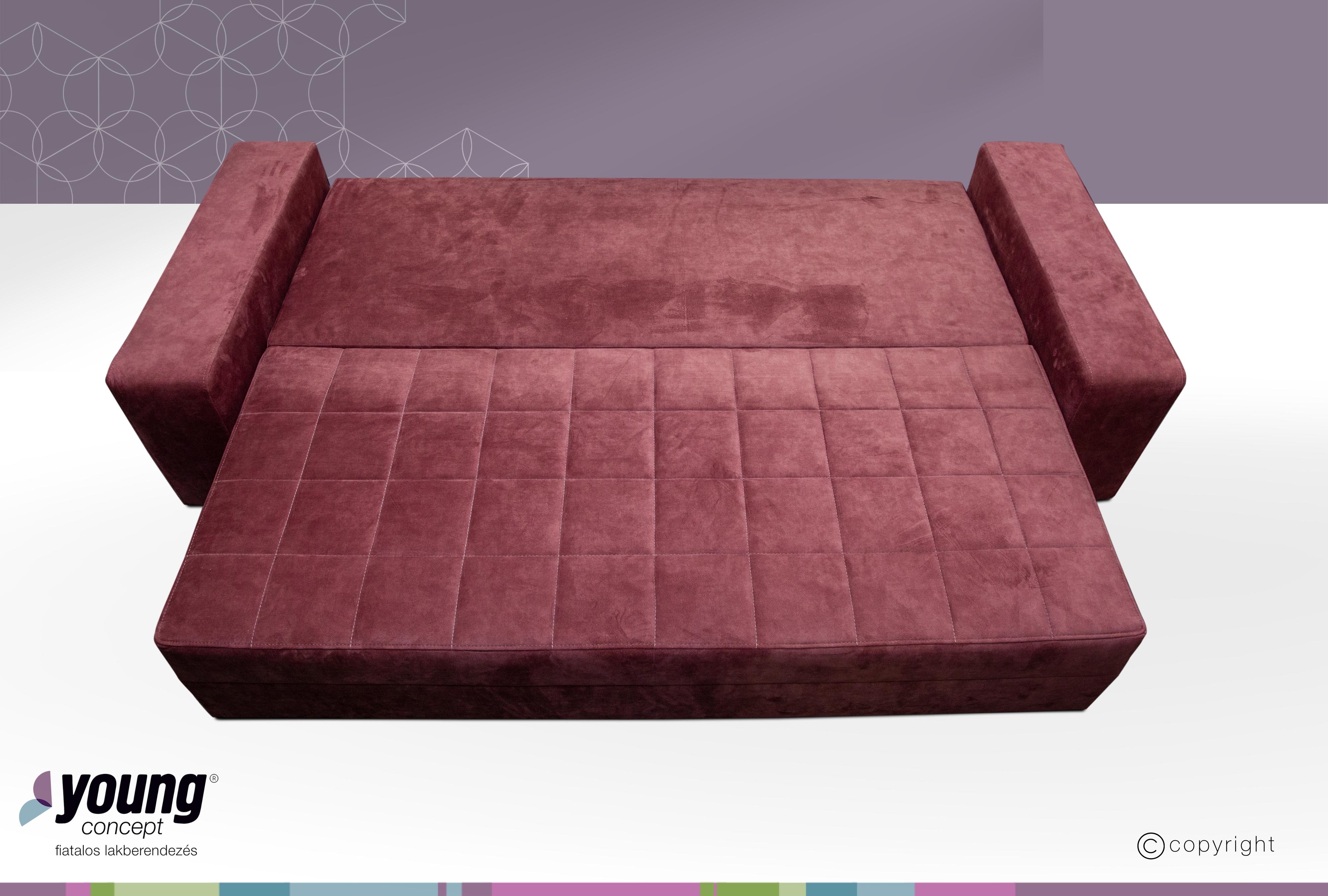 Varia kanapéágy + Fejtámlával, mályva, 250x80x105 cm