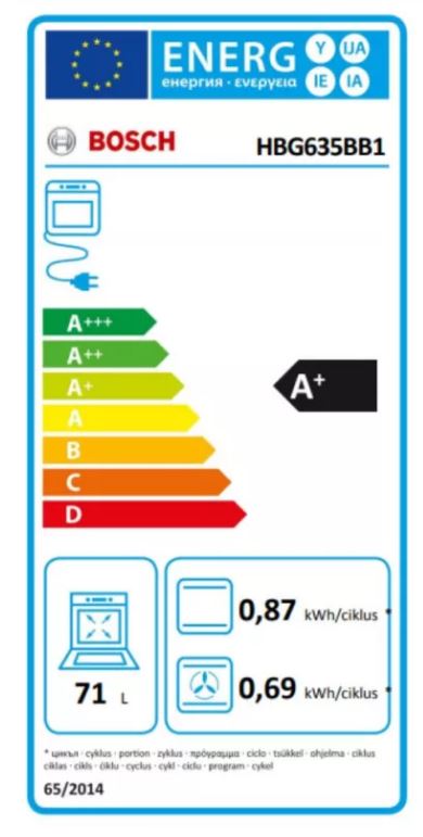 Bosch HBG635BB1 beépíthető sütő