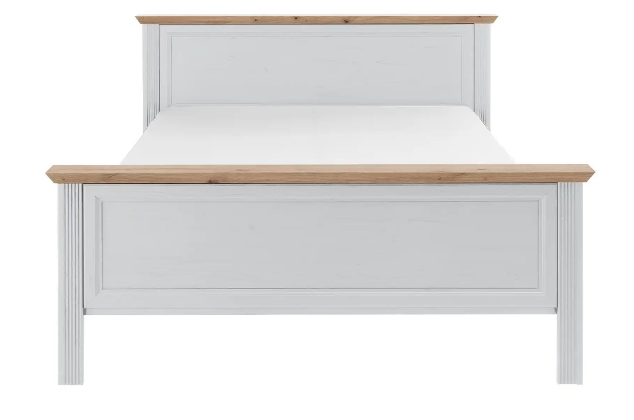 Jillana ágy 140x200 cm,fehér-artisan tölgy
