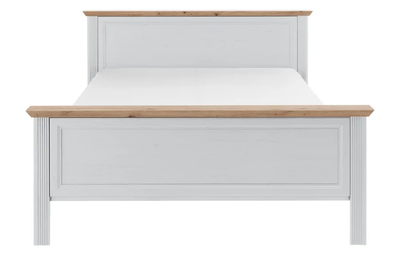Jillana ágy 160x200 cm, fehér-artisan tölgy