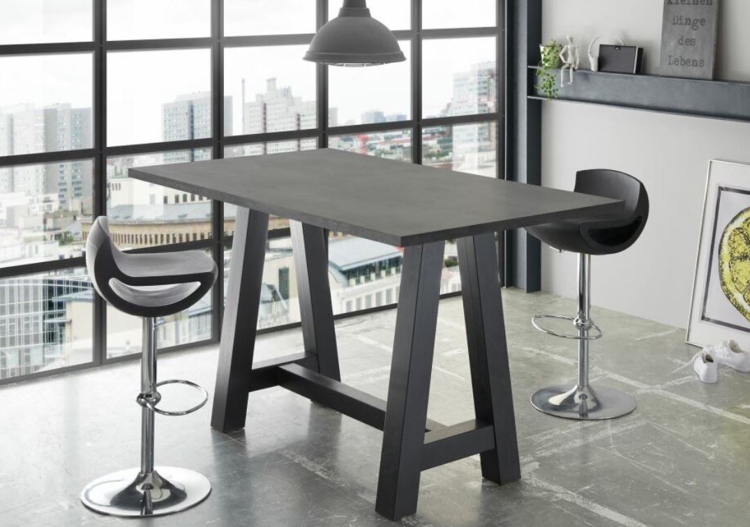 Bar-System bárasztal, feketeacél színű A-lábbal, 70x105x120 cm
