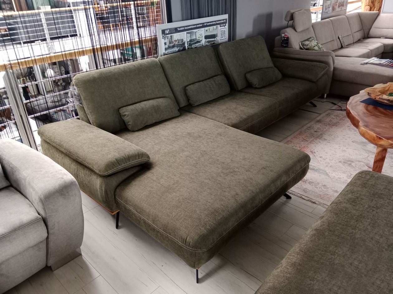 Savannah L alakú ülőgarnitúra, 322x187 cm, +3db vesepárna+XXL ülőke +állítható karfa 2+állítható ülésmélységFinest Moos szövet