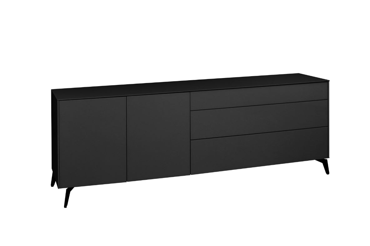 Image nappali összeállítás üveg frontokkal, push-to-open nyitással, 350 cm