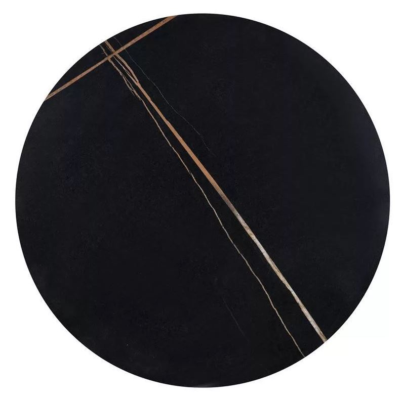 Salita kerek kisasztal,50cm, fekete/arany