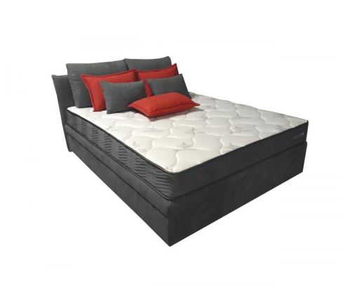 Dyna boxspring ágyneműtartós ágytest 160x200cm, párna és matrac nélkül,D924-s.szürke kéder "AK
