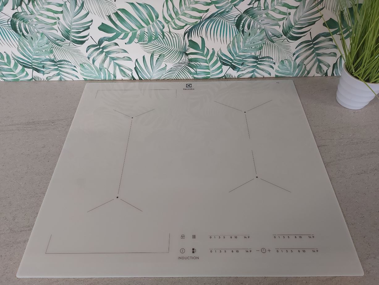 Firenze konyhabútor - 335x219 cm, Evo gloss matt Mint zöld / festett kasmír szín, világos beton munkalap