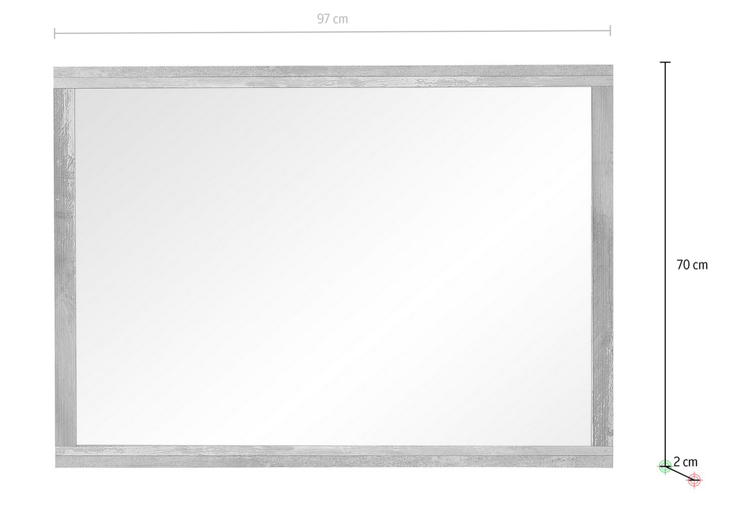 Zara előszoba tükör, 98x70x2 cm "k"