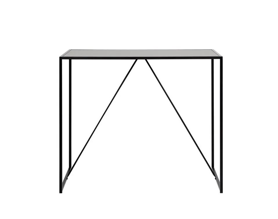 Seaford bárasztal, fekete, 120x60x105 cm