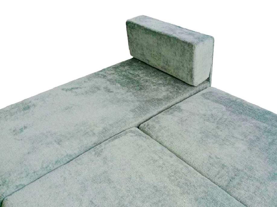 Verona sarokkanapé karfa nélkül, menta zöld, 200x140 cm (D)