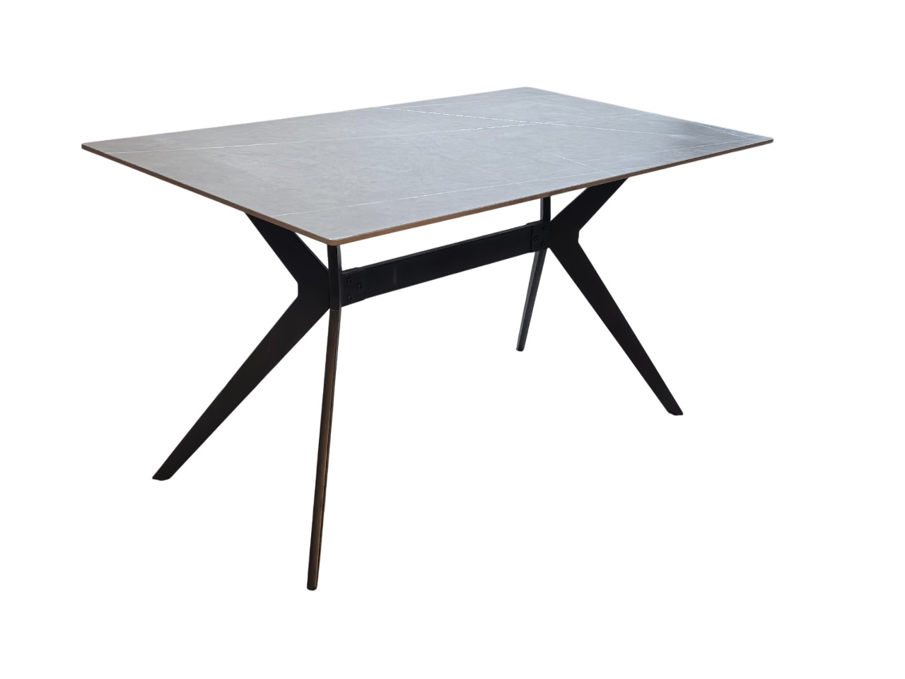 Valentin étkezőasztal,szinterezett kő asztal, szürke,140x80x75 cm