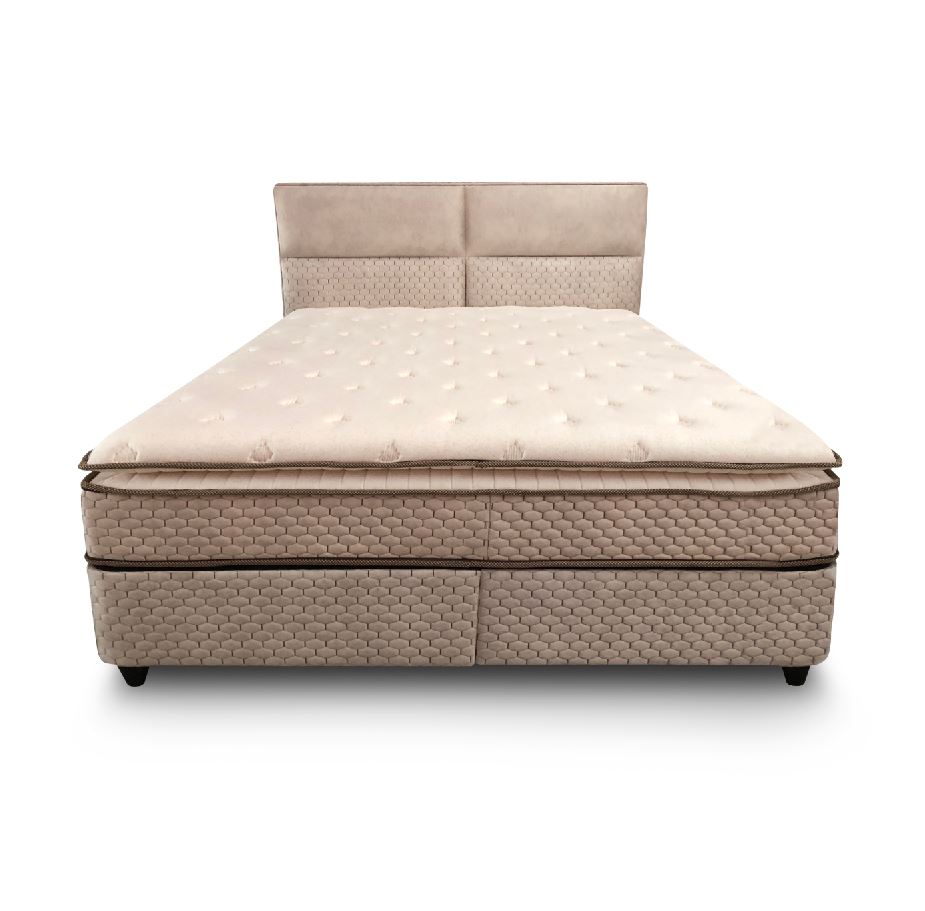Bábel boxspring ágyszett (ágyneműtartós ágy matraccal),beige, 160*200cm