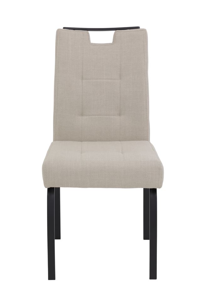 Legnano szék, 4 lábú, beige szövet, fekete láb, 48x97x65 cm
