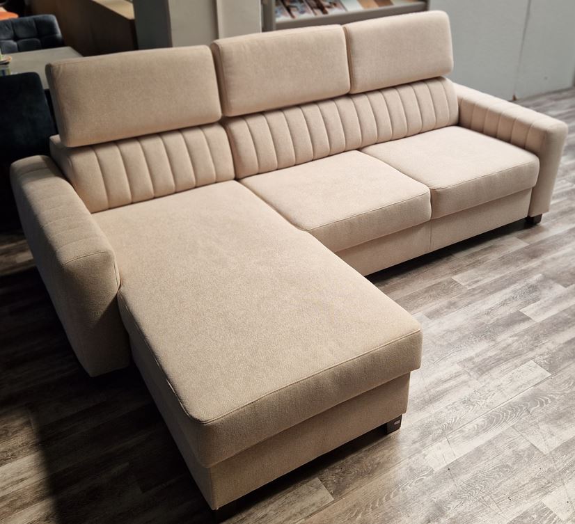 Linus sarokgarnitúra, beige, 250x175 cm