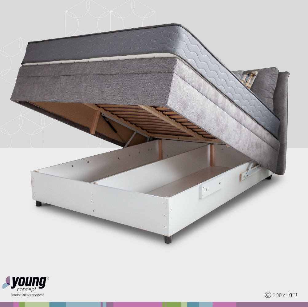 Dyna boxspring ágy szett (ágyneműtartóval, matraccal), 160x200 cm"AK"