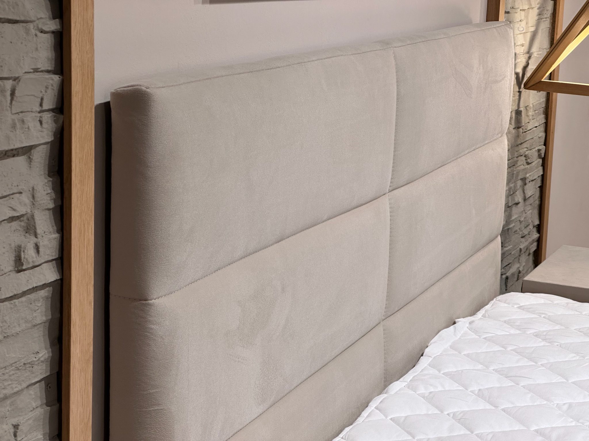 MySleep-ARONA ágyneműtartós ágykeret, bézs,180x200 cm