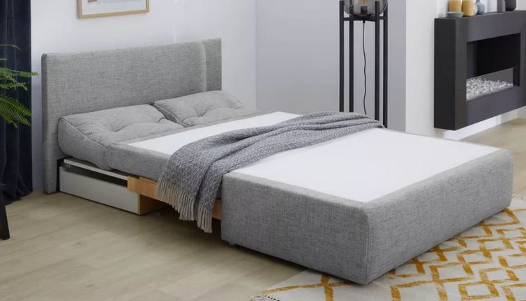 Slim kanapé, szürke, 136cm