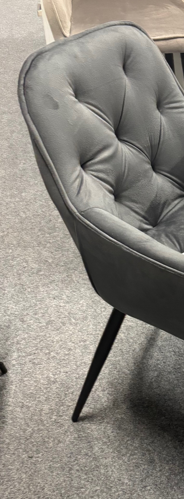 Angel szék,szürke bársony