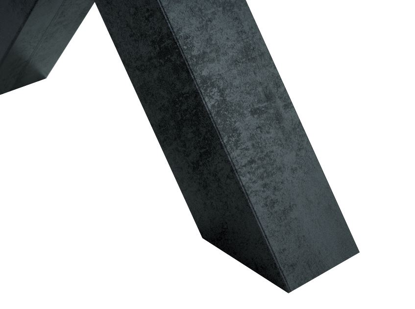 System-X140F étkezőasztal, Viking-tölgy tetőlap / acélfekete színű láb, 140x90 cm