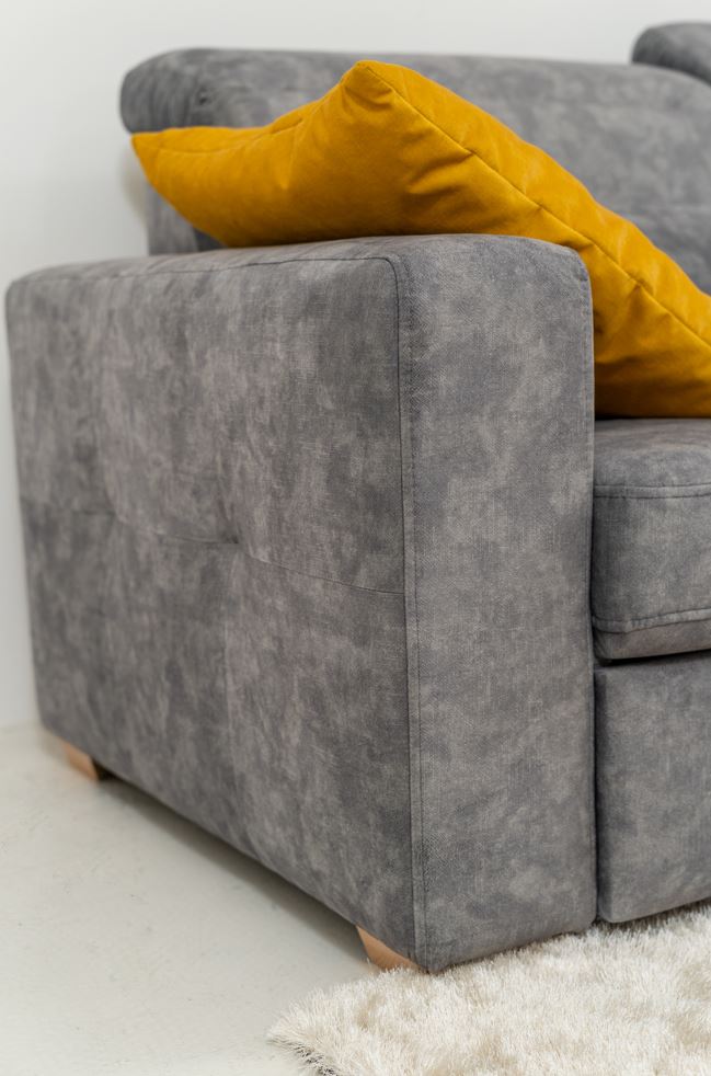 Ravenna sarokgarnitúra, Szürke (I.), 264x200 cm