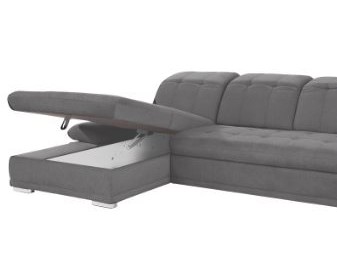 Adele U ülőgarnitúra, Dune sötét szürke, 265x386x190 cm