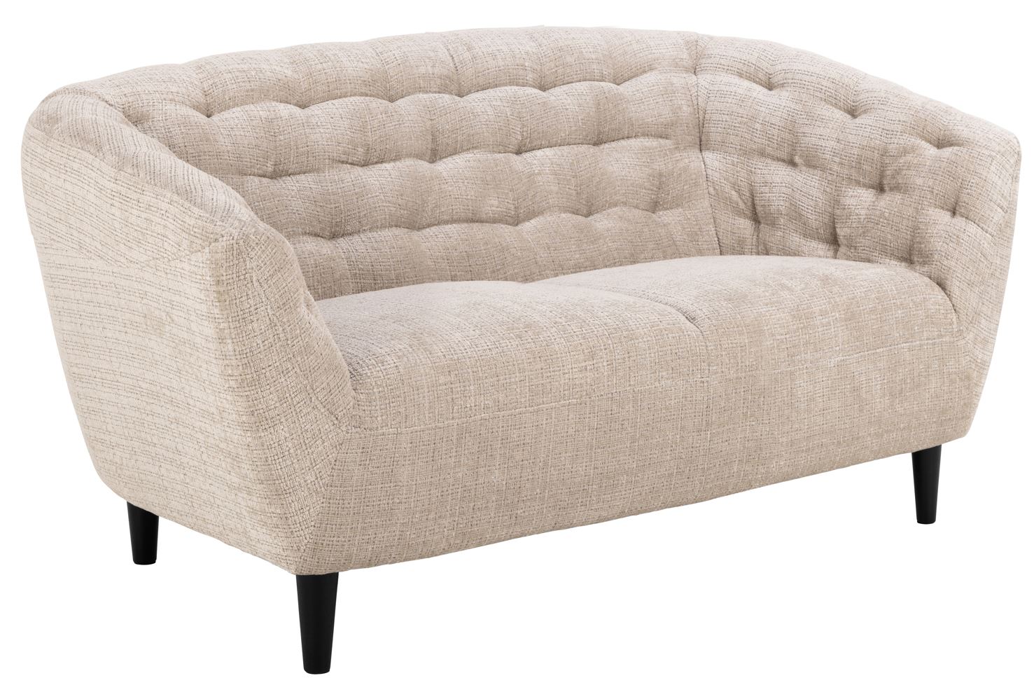 Chester 2 üléses kanapé, beige szövet, 150x78x84 cm