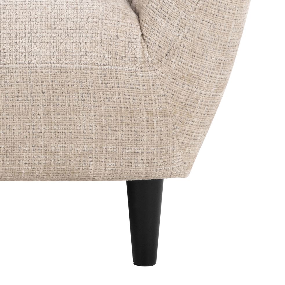 Chester 3 üléses kanapé, beige szövet, 191x78x84 cm