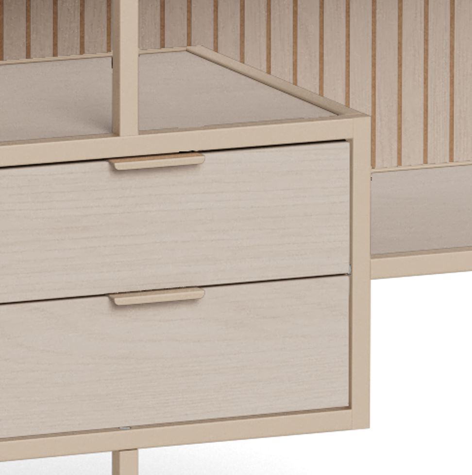 Ocean polc fiókkal, kasmír, 114x78x35 cm