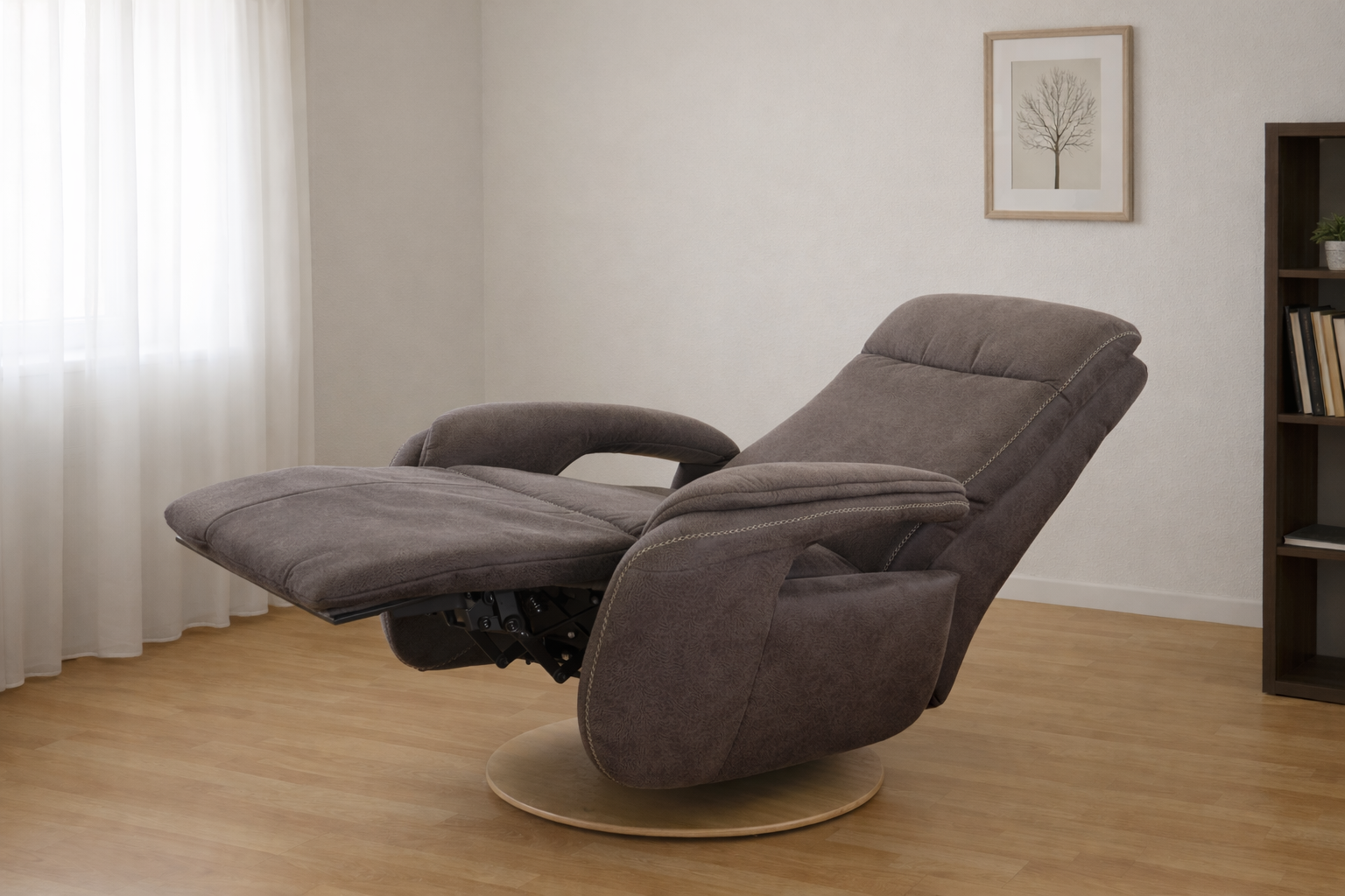 Inside-S motoros relax fotel szövettel, tányér talppal, állítható karfa,állítható ülésmélység 84x106x88 cm