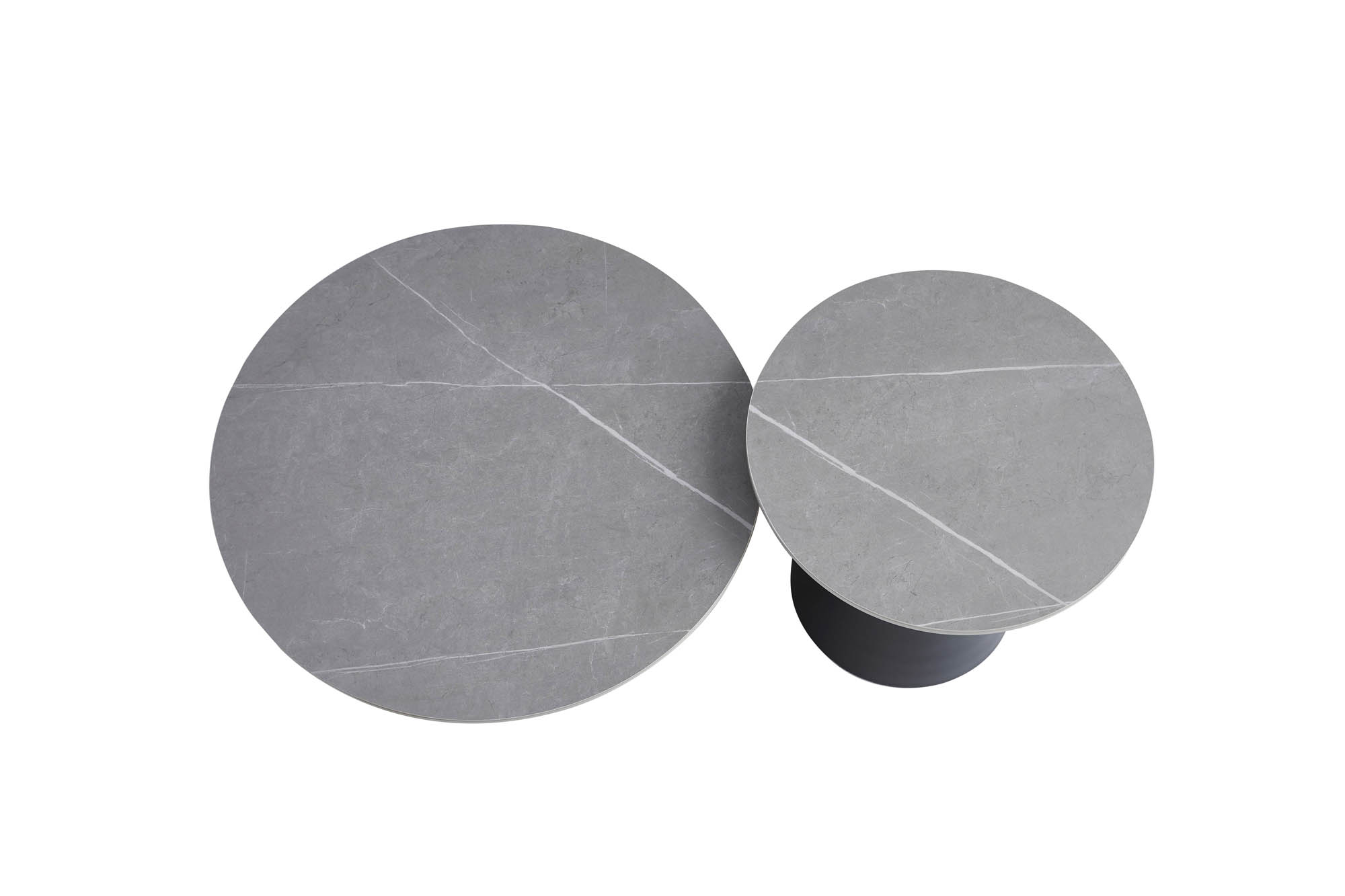 Bozen dohányzóasztal szett, szürke márvány