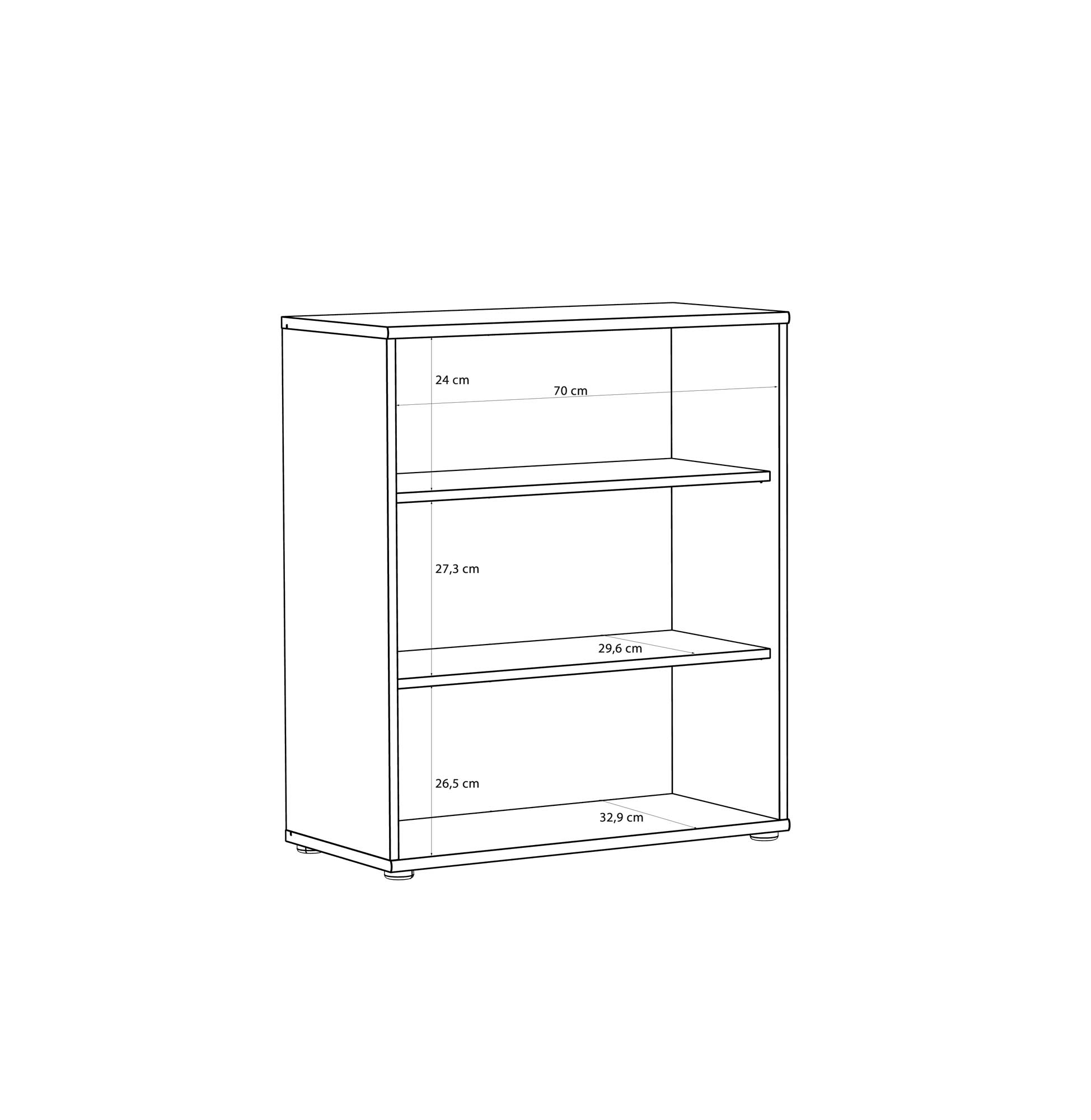 Tampa polcos szekrény, kasmír, 74x86x35 cm