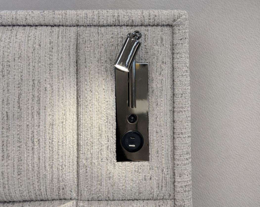 Malibu boxspring ágyszett világítással(ágyneműtartós ágy matraccal), beige, 180*200 cm