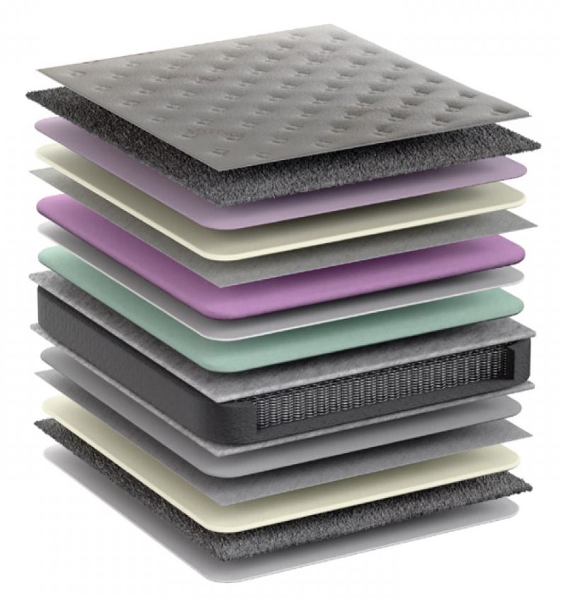 Malibu boxspring ágyszett világítással(ágyneműtartós ágy matraccal), beige, 180*200 cm