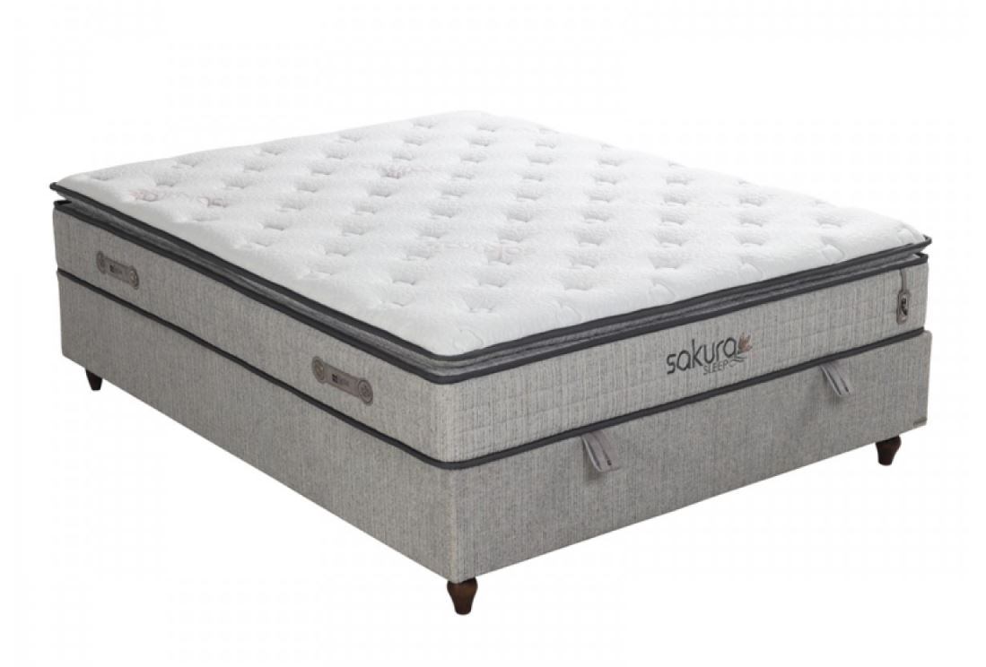 Malibu boxspring ágyszett világítással(ágyneműtartós ágy matraccal), beige, 160*200 cm