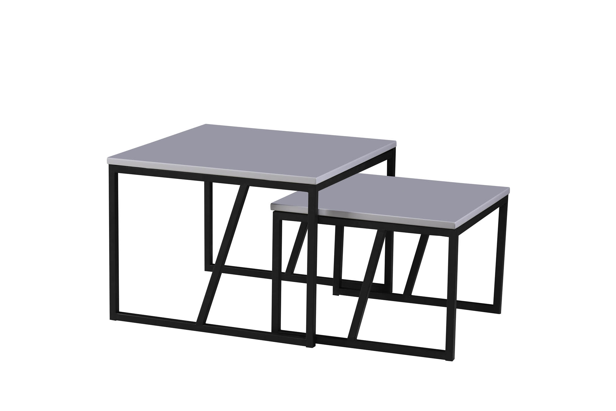 Latino dohányzó asztal 2-es szett, szürke