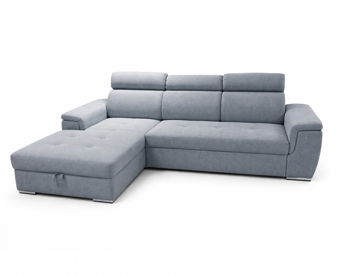 Lopez sarokgarnitúra, balos, szürke, 275x185cm