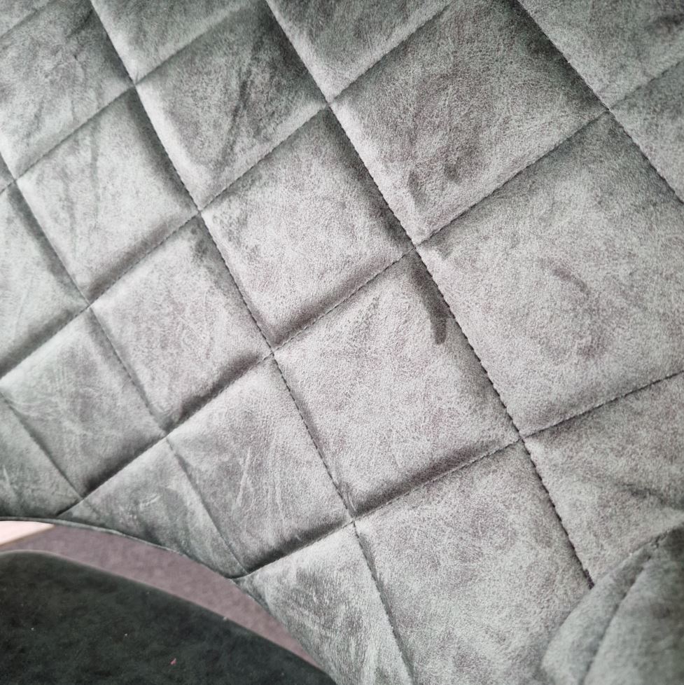 Ankara fotel, steppelt támlával, zöld / fekete láb