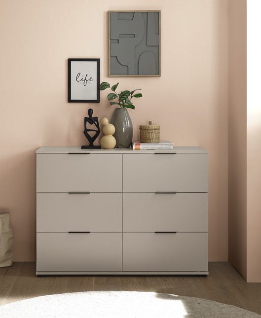 Torino komód, kasmír, 121x91x38 cm