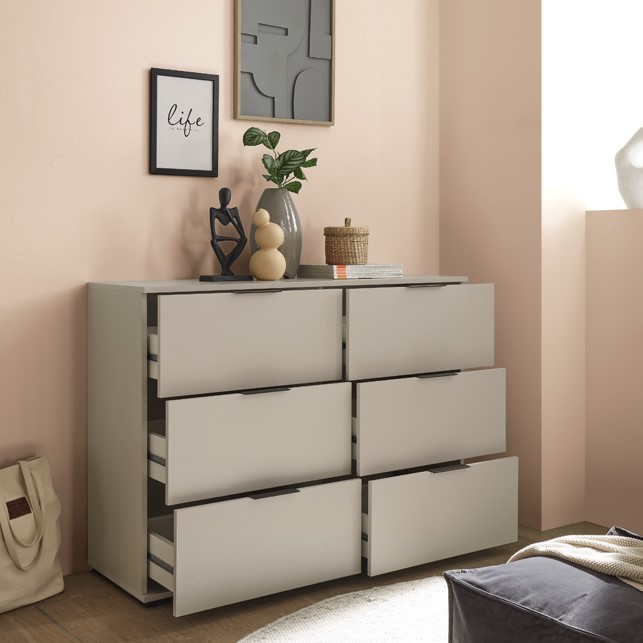 Torino komód, kasmír, 121x91x38 cm