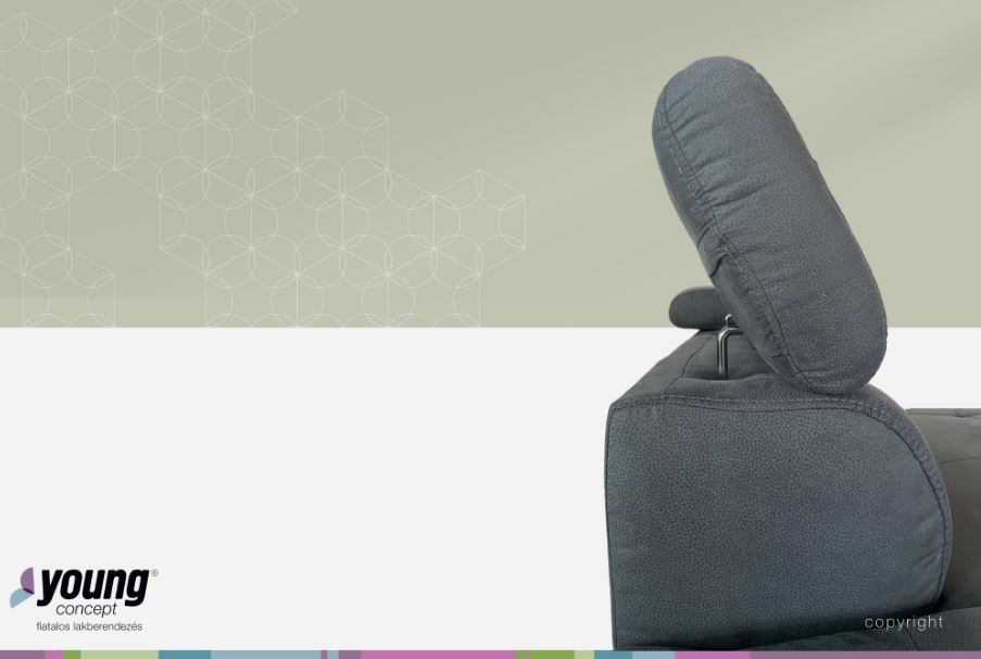 Mondello sarokgarnitúra,balos,soft rugalmas üléssel Romario szürke, 265x230 cm