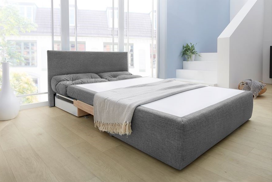 Slim kanapé, szürke, 136cm