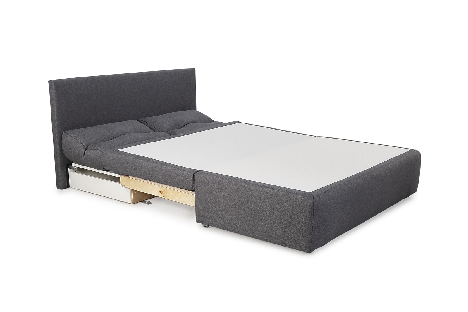 Slim kanapé, szürke, 136cm