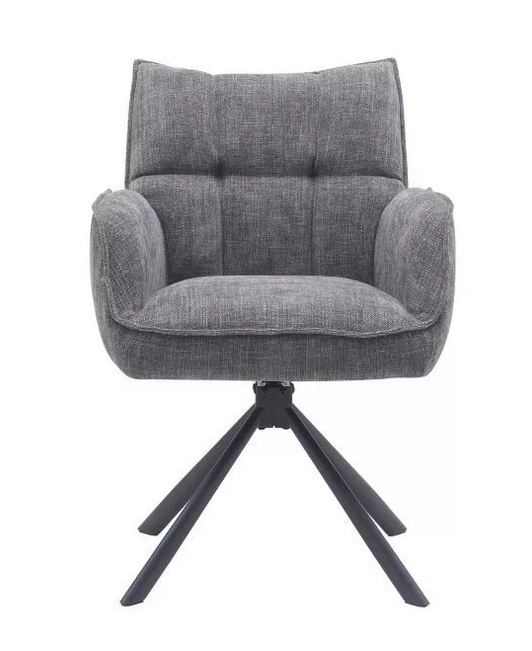 Marina karszék,forgatható, grafitszürke, fekete láb