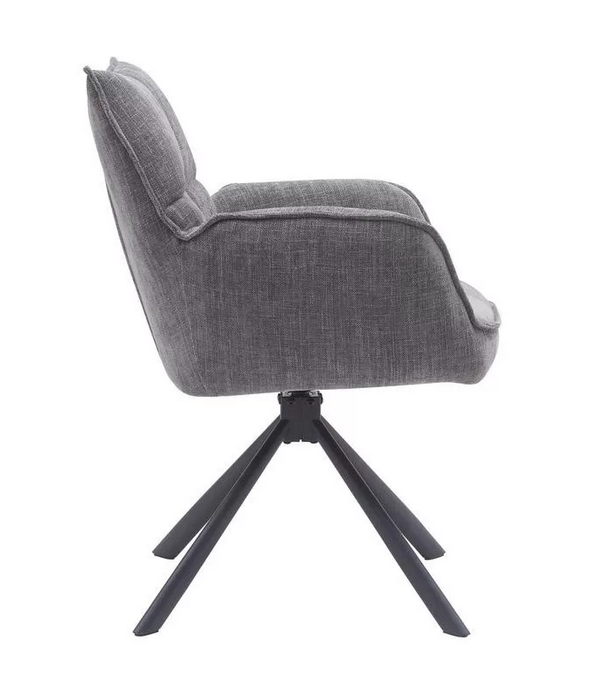 Marina karszék,forgatható, grafitszürke, fekete láb