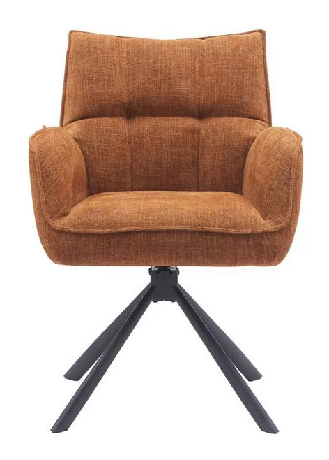 Marina karszék,forgatható, rozsdabarna, fekete láb