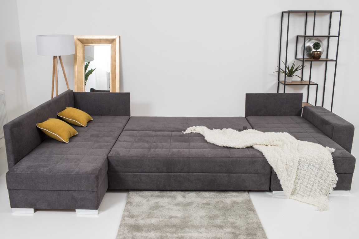 Varia U ülőgarnitúra, szürke, 180x350x160cm,