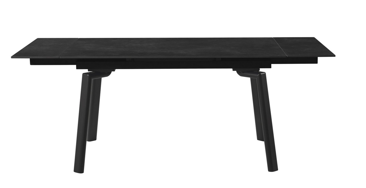 Bergen asztal, kerámialapos, antracit /fekete 140-200x76x80 cm